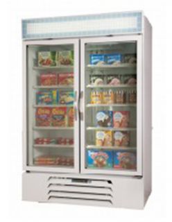 Beverage Air Refrigerated Merchandiser w/ 2 Double Pane Glass Doors & LED Lighting, White, 45 cu ft