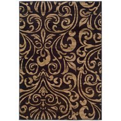 Indoor Black/brown Abstract Rug (310 X 55)
