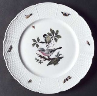 Ceralene Les Oiseaux Dinner Plate, Fine China Dinnerware   Birds,Vieil Osier Sha