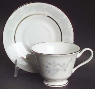 Oxford (Div of Lenox) Twilight Dell Footed Cup & Saucer Set, Fine China Dinnerwa