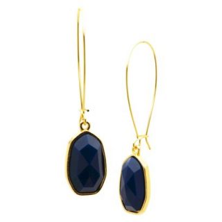 Dangle Earrings Dark   Gold/Blue