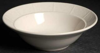 Yamaka Damask Coupe Cereal Bowl, Fine China Dinnerware   Embossed Weave, All Whi