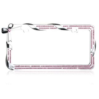 Basacc Charming Bow/ Chrome Ribbon/ Pink Crystals License Plate Frame (Charming Bow/ Chrome Ribbon Wrap/ Pink CrystalsMaterial MetalAll rights reserved. All trade names are registered trademarks of respective manufacturers listed.California PROPOSITION 6