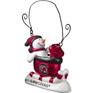 USC Trojans Sledding Snowman Ornament