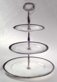 Noritake Gold And Sable 3 Tiered Serving Tray (DP, SP, BB), Fine China Dinnerwar