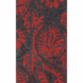 Nuloom Handmade Transitional Floral Red Rug (4 X 6)