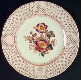 Masons Paynsley Pink Luncheon Plate, Fine China Dinnerware   C2837,C4817,Red Fl
