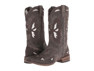 Roper Distressed Glitter Underlay Boot Womens Boots (Brown)