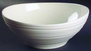 Mikasa Swirl White 9 Round Vegetable Bowl, Fine China Dinnerware   All White,Em