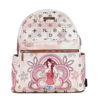 Nicole Lee Marina Print Quinn 20 inch Fashion Backpack (Multi Style BackpackConstruction Faux leatherHandle 3.5 inchesPockets Two (2) exterior side open pockets, one (1) exterior front zip pocket, one (1) interior zip wall pocket, and one (1) interior
