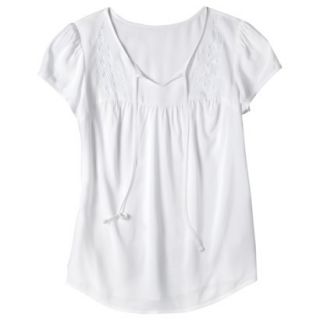 Mossimo Supply Co. Juniors Challis Embroidered Top   Fresh White L(11 13)