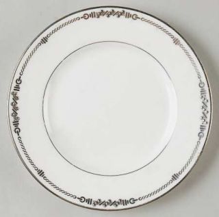 Waterford China Carnegie Bread & Butter Plate, Fine China Dinnerware   Platinum