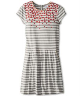 Little Marc Jacobs Striped Jersey Dress With Floral Print Girls Dress (Multi)