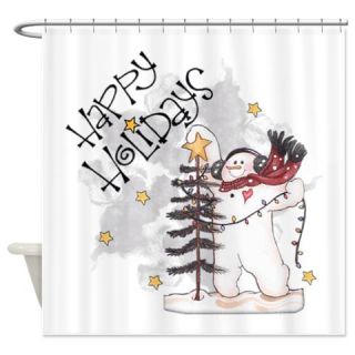  Happy Holidays 2556x2592.png Shower Curtain  Use code FREECART at Checkout