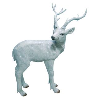 Alpine 21 in. Deer Statue   White   USA238S WT