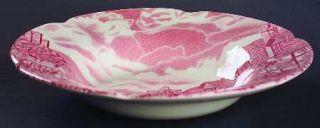 Johnson Brothers Olde English Countryside Pink Large Rim Soup Bowl, Fine China D