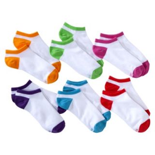 Hanes Womens P6 Premium Color Collection Liner Socks   White 5 9