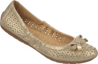 Womens Naturalizer Ulysses   Gold Metallic Hazy Polyurethane Ballet Flats