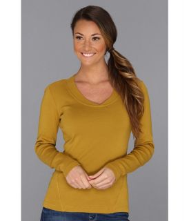 Royal Robbins Kick Back L/S V Neck Top Womens Long Sleeve Pullover (Yellow)