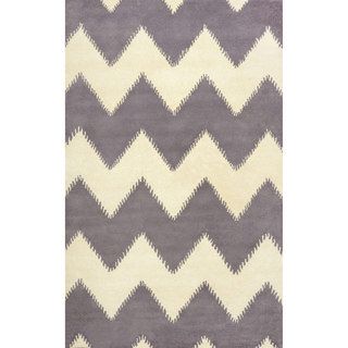 Nuloom Hand tufted Chevron Wool Grey Rug (8 6 X 11 6 )