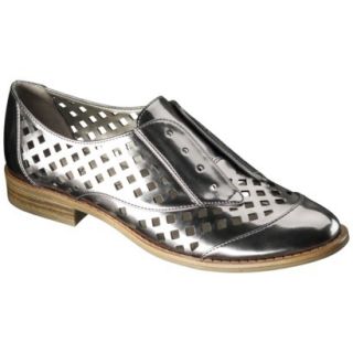 Womens Sam & Libby Justine Perforated Oxfords   Pewter 8.5