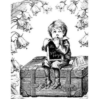 Lablanche Schoolboy On A Suitcase Silicone Stamp