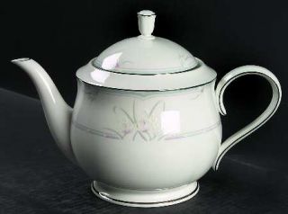 Lenox China Marianne Teapot & Lid, Fine China Dinnerware   Debut, Pink/Blue/Yell