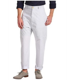 Vivienne Westwood MAN Garment Dyed Drop Crotch Seersucker Trouser Mens Casual Pants (Blue)