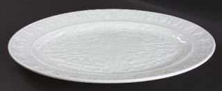 Lenox China White Linen 13 Oval Serving Platter, Fine China Dinnerware   White,