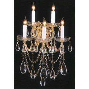 Crystorama Lighting CRY 4425 GD CL MWP Maria Theresa Wall Sconce Clear Hand Cut