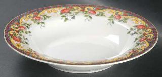 American Atelier Petite Provence Large Rim Soup Bowl, Fine China Dinnerware   Ye