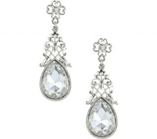Womens Nina Leilah   Rhodium/Czech Crystal/Chinese Stones Earrings