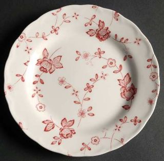 Nikko Nik1 Salad Plate, Fine China Dinnerware   Double Phoenix, Pink Floral, Sca