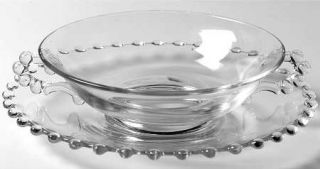 Imperial Glass Ohio Candlewick Clear (Stem #3400) Cream Soup & Saucer/Underplate