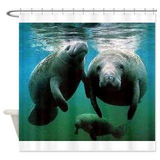  manatee family Shower Curtain  Use code FREECART at Checkout