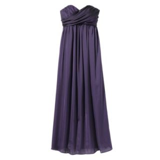 TEVOLIO Womens Plus Size Satin Strapless Maxi Dress   Shiny Purple   26W