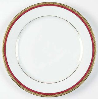 Charter Club Fashion Buffet Gold Red Band Dinner Plate, Fine China Dinnerware  