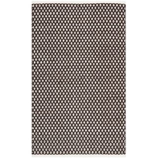 Hand loomed Moroccan Brown Cotton Rug (8 X 10)