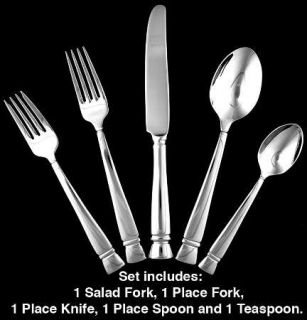 Mikasa Silver Roccer (Stainless) 5 Piece Place Setting   Stainless, Glossy, Rais
