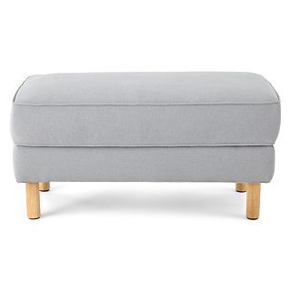 Design by Conran Elder Ottoman, Silver/Grey