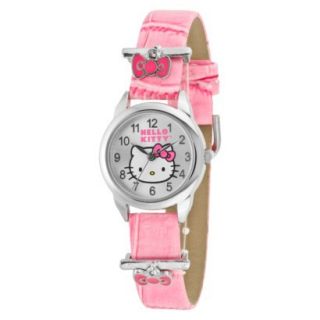 Hello Kitty Wristwatch with Accent Decorative Bows   Pink/Silver