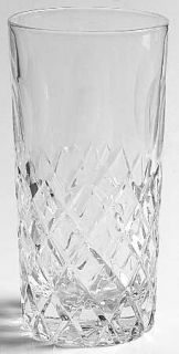 Toscany Yale Highball Glass   Cut Criss Cross & Thumbprint Design