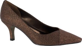 Womens Easy Street Chiffon   Bronze Glitter Mid Heel Shoes