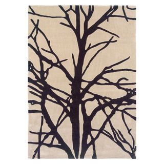 Trio Collection Ivory/ Grey Tree Rug (2 X 3)