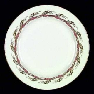 Royal Tettau Rot13 Dinner Plate, Fine China Dinnerware   Pink & Gold Leaves  On