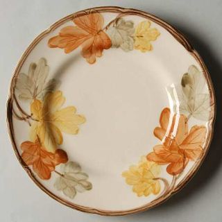 Franciscan October Salad Plate, Fine China Dinnerware   Brown & Yellow Leaves