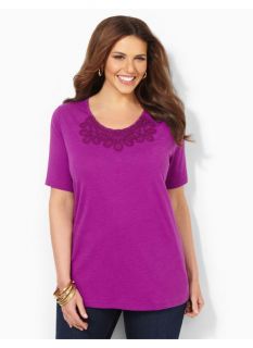 Catherines Plus Size Merriment Tee   Womens Size 0X, Orchid