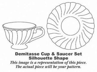 Syracuse Debonair Footed Demitasse Cup & Saucer Set, Fine China Dinnerware   Sil