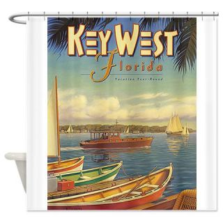  Key West, Florida,Travel, Vintage Poster Shower Cu  Use code FREECART at Checkout