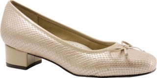 Womens Trotters Demi   Nude Iridescent Snake Leather/Patent Casual Shoes